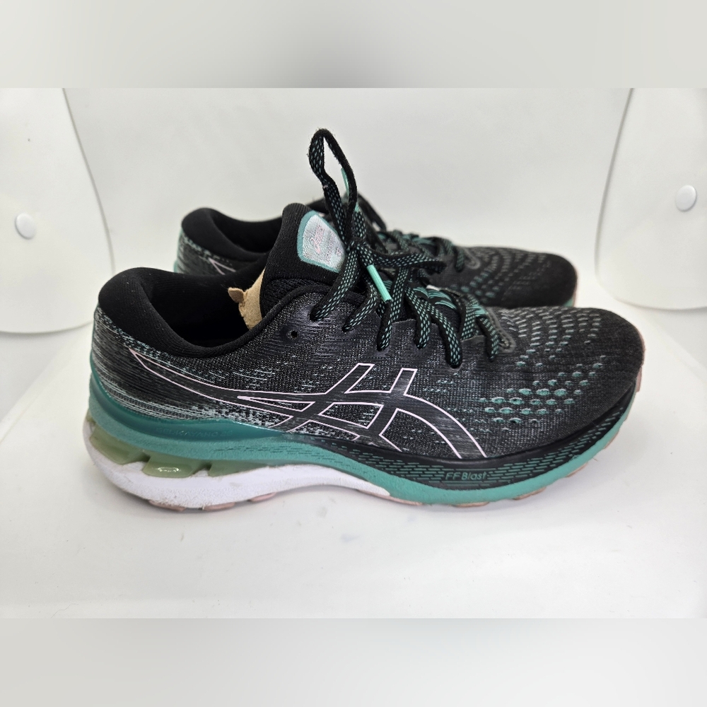 Asics Women's Black Teal Running Shoes
